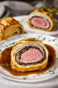 celebratory golden beef wellington