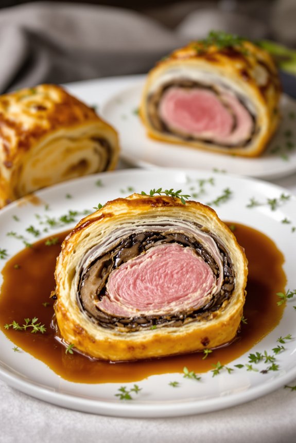 celebratory golden beef wellington