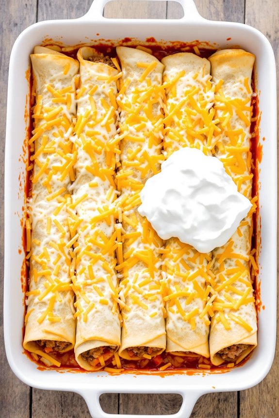cheesy beef enchilada bake