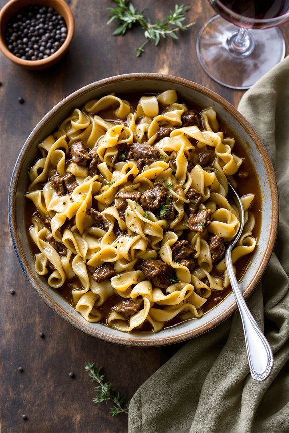 comforting beef noodle dish