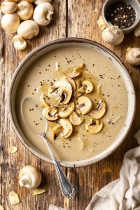 comforting creamy mushroom soup