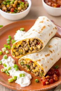 cozy family burrito night