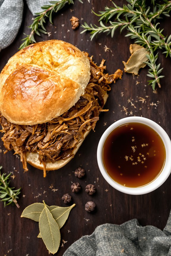 cozy winter french dip