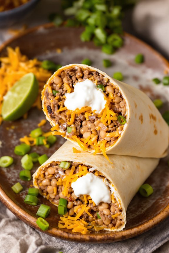 creamy beef burrito filling