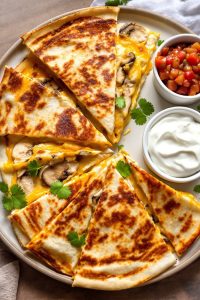 crispy chicken quesadilla delight