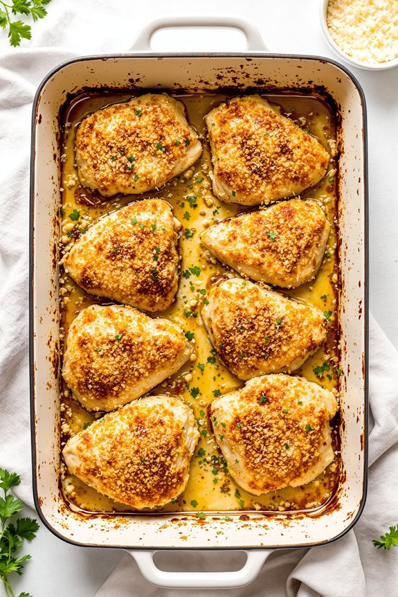 crispy parmesan chicken thighs