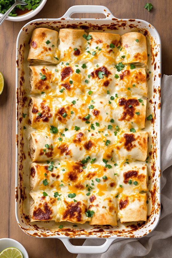 delicious creamy chicken enchiladas