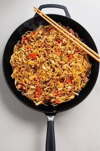 delicious homemade chow mein