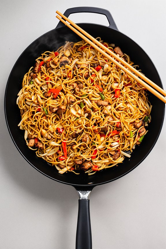 delicious homemade chow mein