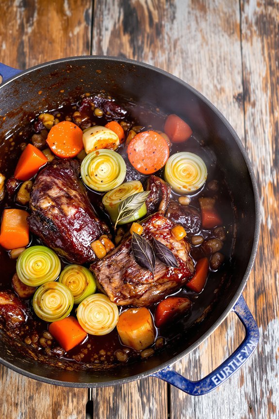 oxtail red wine potjie