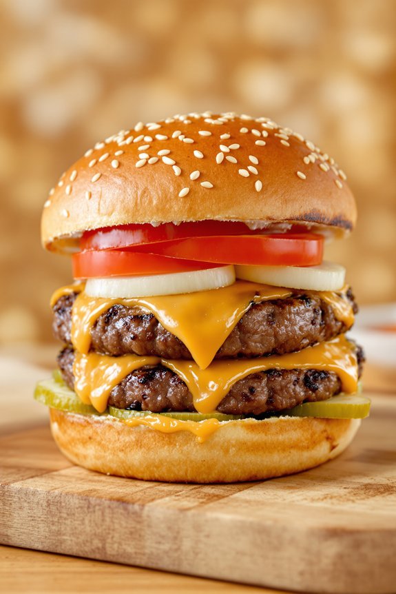 perfectly grilled black angus burgers