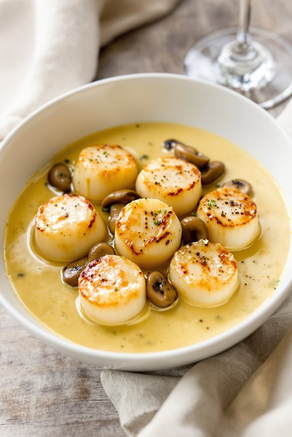 quick creamy scallops recipe