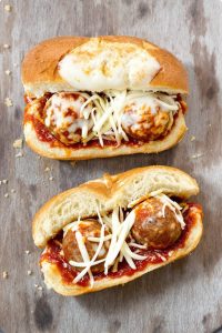 savory turkey meatball sub
