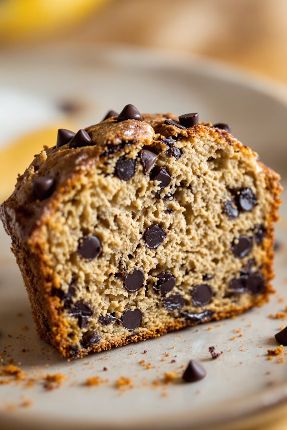 simple chocolate chip banana bread
