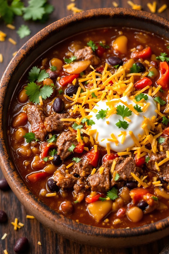 sizzling steak fajita chili