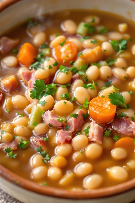 slow cooker ham bean soup
