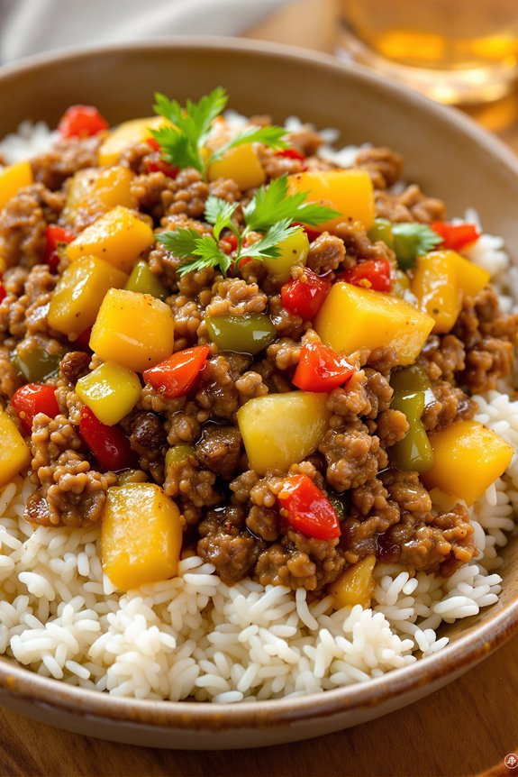 sweet pineapple picadillo recipe