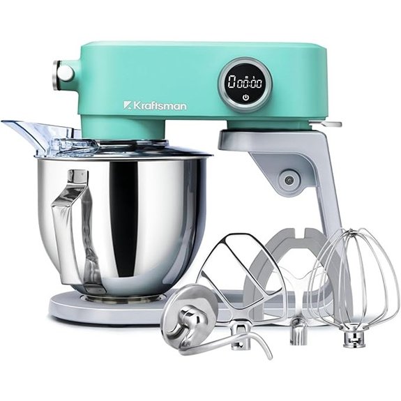 All-Metal Stand Mixer 5.3-Quart with Stainless Steel Bowl